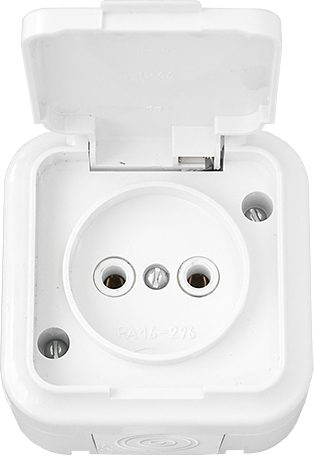 Розетка наружная брызгозащищенная BYLECTRICA Пралеска Аква белая (РА16-296) купить в Мастак Розетка наружная брызгозащищенная BYLECTRICA Пралеска Аква белая (РА16-296) купить в сети строительных магазинов Мастак