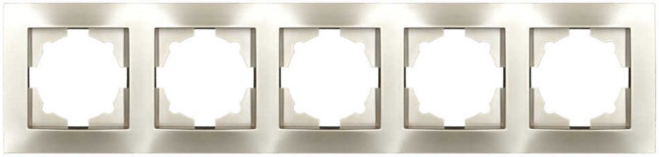 Рамка пятиместная EL-BI Vega титан (510-011400-250) купить в Мастак Рамка пятиместная EL-BI Vega титан (510-011400-250) купить в сети строительных магазинов Мастак