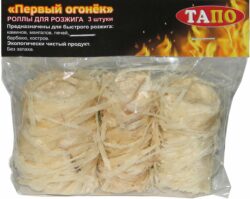 Средство для розжига ТАПО Первый огонек Роллы 3 штуки купить в сети строительных магазинов Мастак