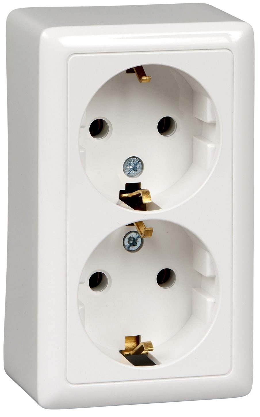 Розетка двойная наружная с заземлением SCHNEIDER ELECTRIC Хит белая (RA16-238-B) купить в Мастак Розетка двойная наружная с заземлением SCHNEIDER ELECTRIC Хит белая (RA16-238-B) купить в сети строительных магазинов Мастак