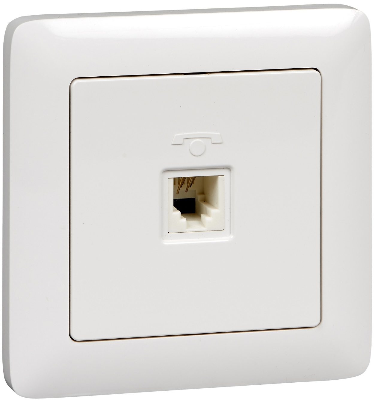 Розетка телефонная SCHNEIDER ELECTRIC Хит белая (RT-4S3-B) купить в Мастак Розетка телефонная SCHNEIDER ELECTRIC Хит белая (RT-4S3-B) купить в сети строительных магазинов Мастак