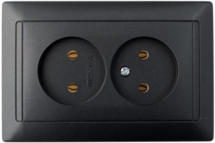 Розетка двойная скрытая BYLECTRICA Стиль графит (РС16-307 графит) купить в Мастак Розетка двойная скрытая BYLECTRICA Стиль графит (РС16-307 графит) купить в сети строительных магазинов Мастак