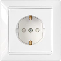 Розетка скрытая с заземлением BYLECTRICA Стиль белая (РС16-317) купить в Мастак Розетка скрытая с заземлением BYLECTRICA Стиль белая (РС16-317) купить в сети строительных магазинов Мастак