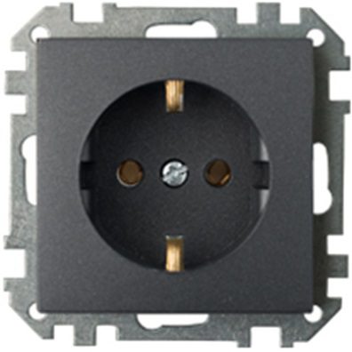 Розетка скрытая с заземлением BYLECTRICA Стиль графит (РС16-525гр) купить в Мастак Розетка скрытая с заземлением BYLECTRICA Стиль графит (РС16-525гр) купить в сети строительных магазинов Мастак