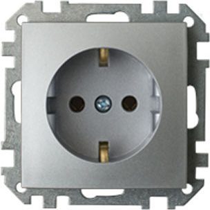 Розетка скрытая с заземлением BYLECTRICA Стиль серебро (РС16-525сер) купить в Мастак Розетка скрытая с заземлением BYLECTRICA Стиль серебро (РС16-525сер) купить в сети строительных магазинов Мастак