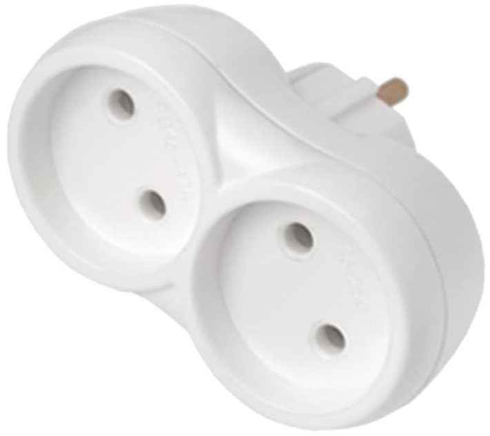 Разветвитель двойной для розетки BYLECTRICA 16А 250В (РВ16-374) купить в Мастак Разветвитель двойной для розетки BYLECTRICA 16А 250В (РВ16-374) купить в сети строительных магазинов Мастак