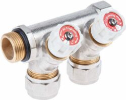 Коллектор с отсекающими вентилями 3/4х2 выхода 16х2 AV ENGINEERING (AVE1132002) купить в сети строительных магазинов Мастак