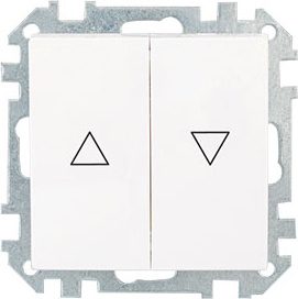 Выключатель двухклавишный скрытый с самовозвратом и механической блокировкой BYLECTRICA Стиль белый (С5 10-561) купить в Мастак Выключатель двухклавишный скрытый с самовозвратом и механической блокировкой BYLECTRICA Стиль белый (С5 10-561) купить в сети строительных магазинов Мастак