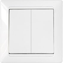 Выключатель двухклавишный cкрытый брызгозащищенный BYLECTRICA Стиль белый (С5 10-829 Р) купить в Мастак Выключатель двухклавишный cкрытый брызгозащищенный BYLECTRICA Стиль белый (С5 10-829 Р) купить в сети строительных магазинов Мастак