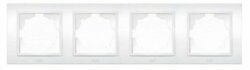 Рамка четырехместная EL-BI Zena белая (500-015600-228) купить в сети строительных магазинов Мастак