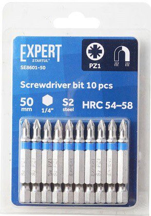 Бита для шуруповерта магнитная PZ1 50 мм STARTUL Expert 10 штук (SE8601-50) купить в Мастак Бита для шуруповерта магнитная PZ1 50 мм STARTUL Expert 10 штук (SE8601-50) купить в сети строительных магазинов Мастак