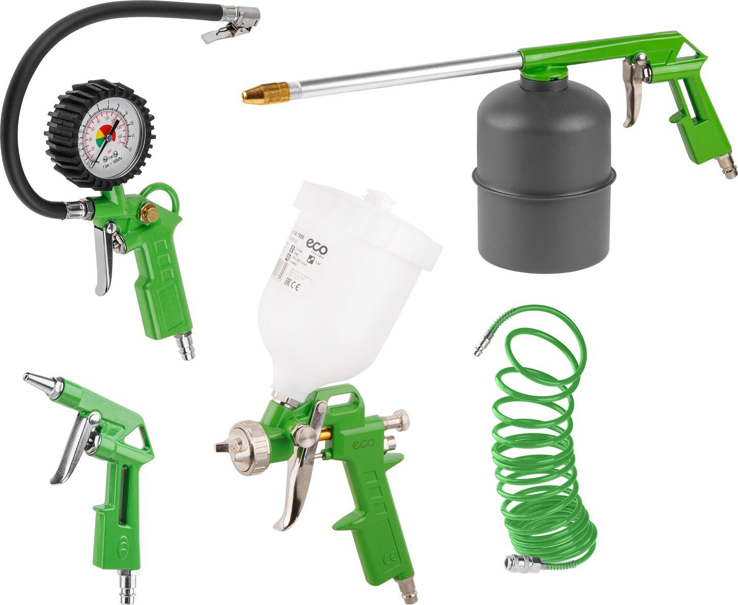 Набор пневмоинструмента ECO SGK-5 купить в Мастак Набор пневмоинструмента ECO SGK-5 купить в сети строительных магазинов Мастак