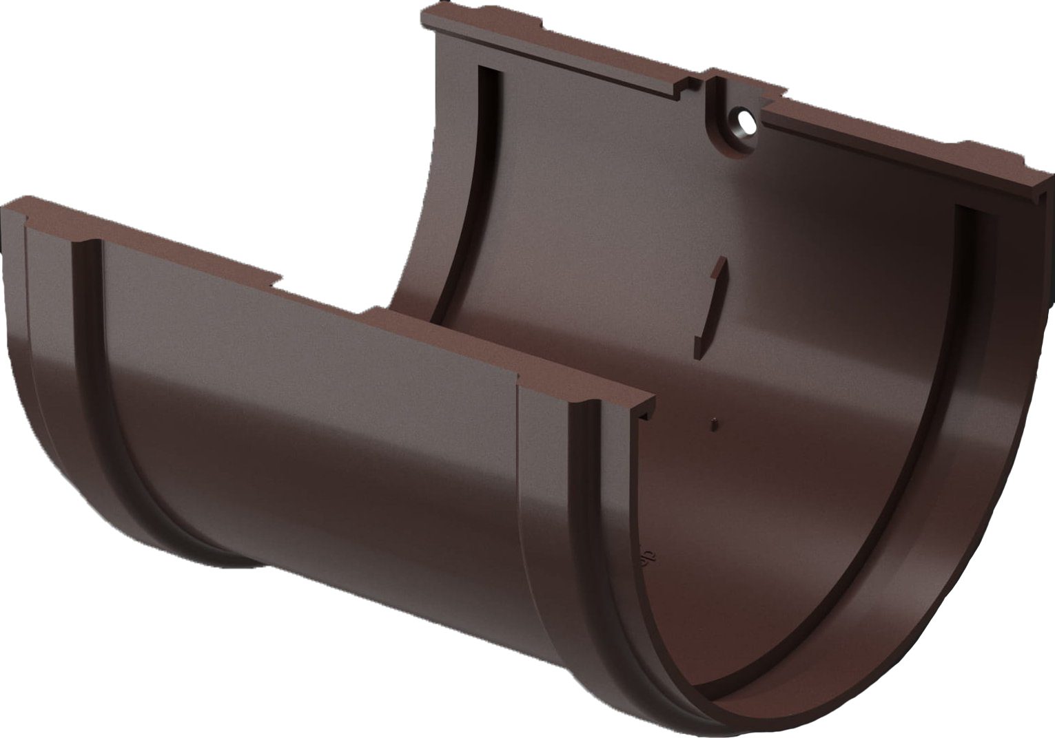 Соединитель желоба ПВХ DOCKE Premium 120 мм шоколадный купить в Мастак Соединитель желоба ПВХ DOCKE Premium 120 мм шоколадный купить в сети строительных магазинов Мастак