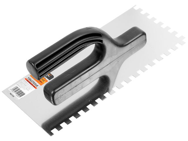 Гладилка нержавеющая STARTUL Master 130 x 270 мм зуб 10 x 10 мм (ST1050-21) купить в Мастак Гладилка нержавеющая STARTUL Master 130 x 270 мм зуб 10 x 10 мм (ST1050-21) купить в сети строительных магазинов Мастак