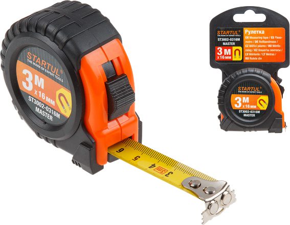 Рулетка 3 м STARTUL Master ST3002-0316M купить в Мастак Рулетка 3 м STARTUL Master ST3002-0316M купить в сети строительных магазинов Мастак