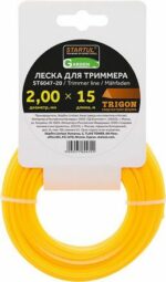 Леска для триммера d 2 мм x 15 м сечение треугольное STARTUL GARDEN (ST6047-20) купить в сети строительных магазинов Мастак