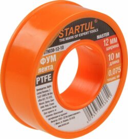 Фум-лента PTFE STARTUL MASTER 12 мм х 10 м (ST9038-12-10) купить в сети строительных магазинов Мастак