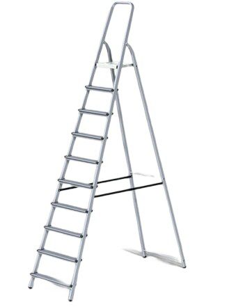 Лестница-стремянка алюминиевая односторонняя 213 см STARTUL (ST9940-10) купить в Мастак Лестница-стремянка алюминиевая односторонняя 213 см STARTUL (ST9940-10) купить в сети строительных магазинов Мастак