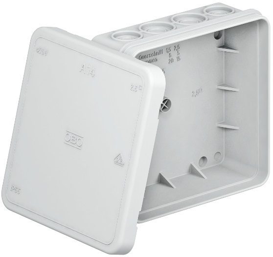 Коробка распределительная ОП 100х100х40 мм OBO BETTERMANN (2000378) купить в Мастак Коробка распределительная ОП 100х100х40 мм OBO BETTERMANN (2000378) купить в сети строительных магазинов Мастак