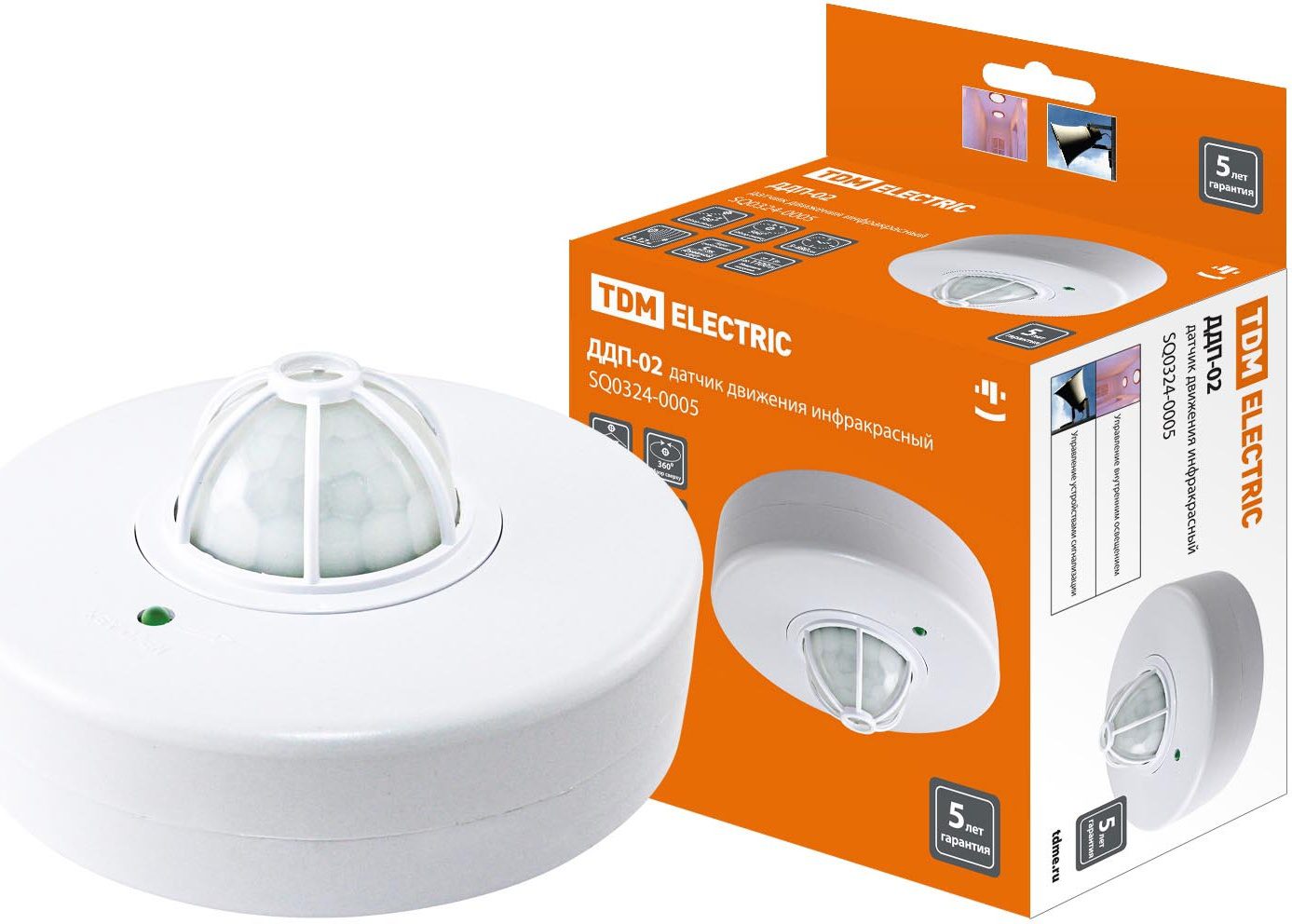 Датчик движения потолочный TDM ДДП-02 (SQ0324-0005) купить в Мастак Датчик движения потолочный TDM ДДП-02 (SQ0324-0005) купить в сети строительных магазинов Мастак