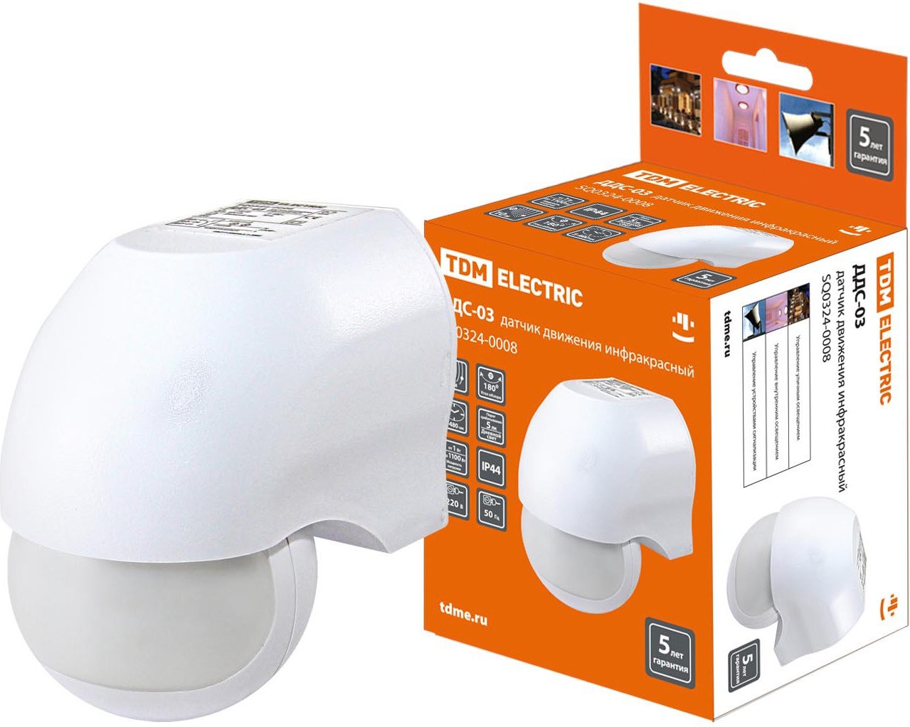 Датчик движения настенный TDM ДДС-03 (SQ0324-0008) купить в Мастак Датчик движения настенный TDM ДДС-03 (SQ0324-0008) купить в сети строительных магазинов Мастак