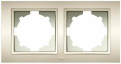 Рамка двухместная EL-BI Zena титан (500-011400-226) купить в сети строительных магазинов Мастак