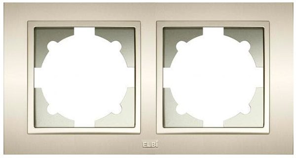 Рамка двухместная EL-BI Zena титан (500-011400-226) купить в Мастак Рамка двухместная EL-BI Zena титан (500-011400-226) купить в сети строительных магазинов Мастак
