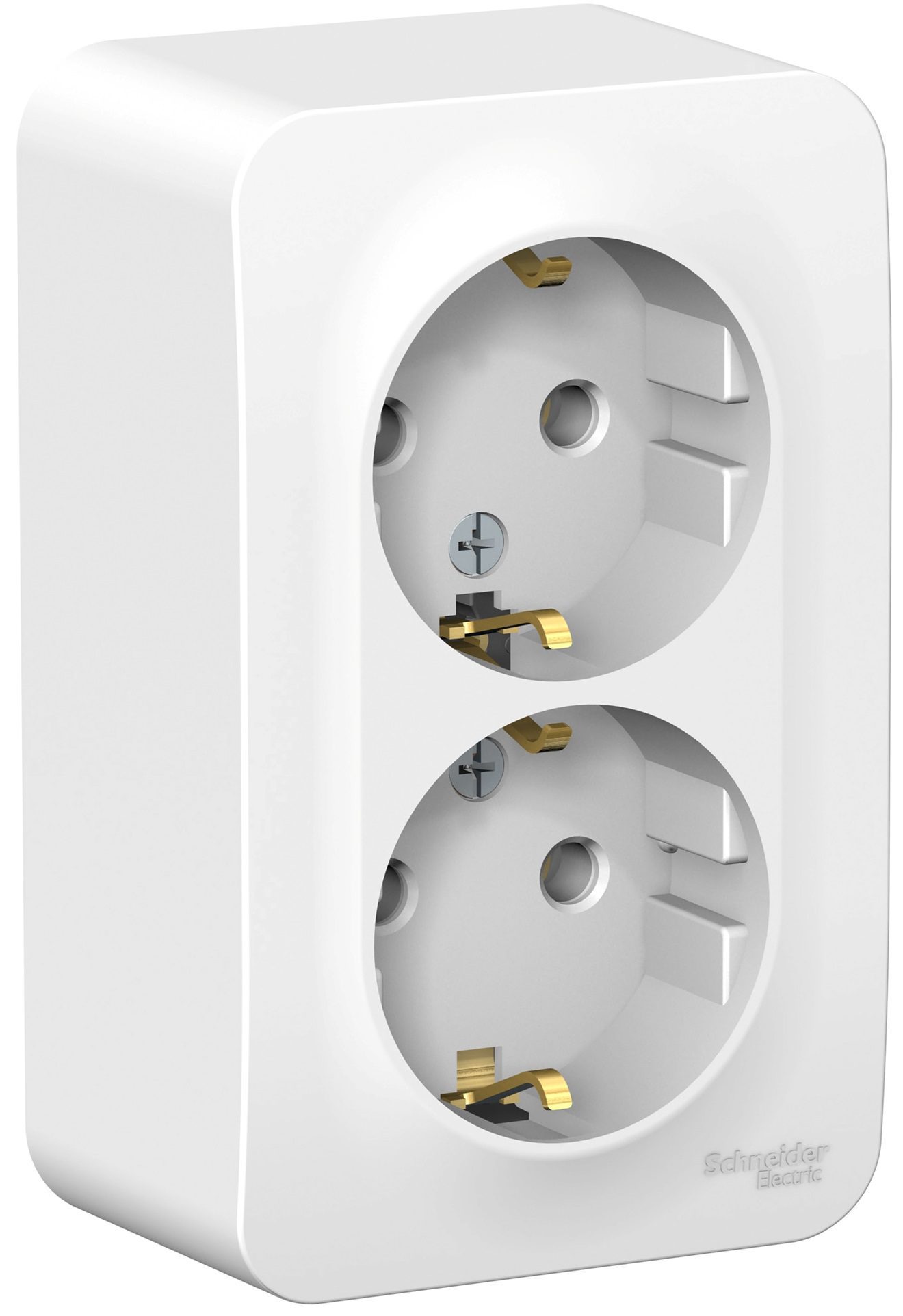 Розетка двойная наружная с заземлением SCHNEIDER ELECTRIC Blanca белая (BLNRA010211) купить в Мастак Розетка двойная наружная с заземлением SCHNEIDER ELECTRIC Blanca белая (BLNRA010211) купить в сети строительных магазинов Мастак