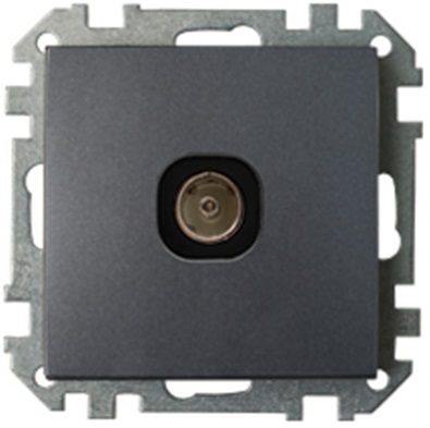 Розетка телевизионная BYLECTRICA Стиль графит (ТР-043гр) купить в Мастак Розетка телевизионная BYLECTRICA Стиль графит (ТР-043гр) купить в сети строительных магазинов Мастак