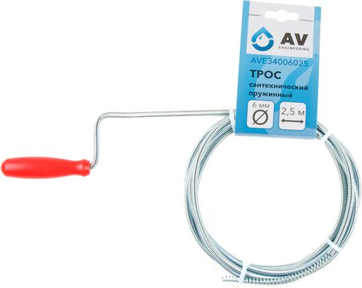 Трос сантехнический пружинный диаметр 6 мм длина 2 Трос сантехнический пружинный диаметр 6 мм длина 2