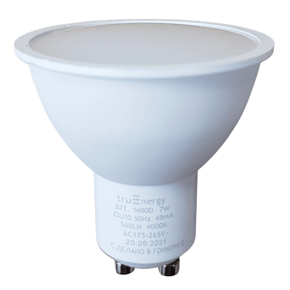 Лампа светодиодная GU10 TRUENERGY 7 Вт 4000K (14600) купить в Мастак Лампа светодиодная GU10 TRUENERGY 7 Вт 4000K (14600) купить в сети строительных магазинов Мастак