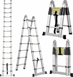 Лестница телескопическая алюминиевая 500 см STARTUL (ST9733-050) купить в сети строительных магазинов Мастак