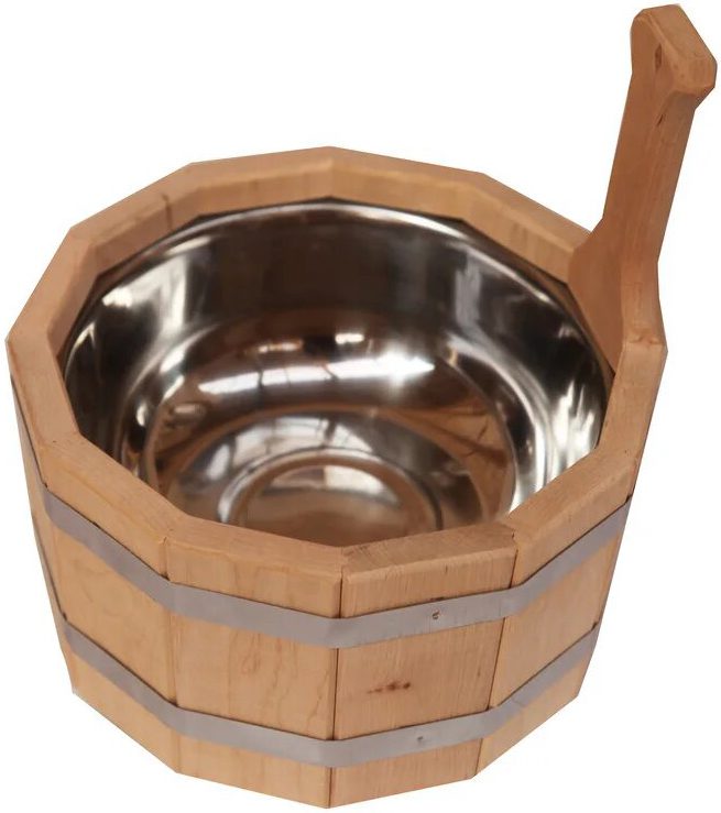 Ушат САУНАОПТ 3 л с нержавеющей вкладкой (УН-3) купить в Мастак Ушат САУНАОПТ 3 л с нержавеющей вкладкой (УН-3) купить в сети строительных магазинов Мастак