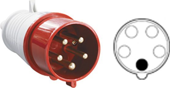 Вилка силовая переносная 32А 380В 3P+PE+N IP44 IEK (23958) купить в Мастак Вилка силовая переносная 32А 380В 3P+PE+N IP44 IEK (23958) купить в сети строительных магазинов Мастак