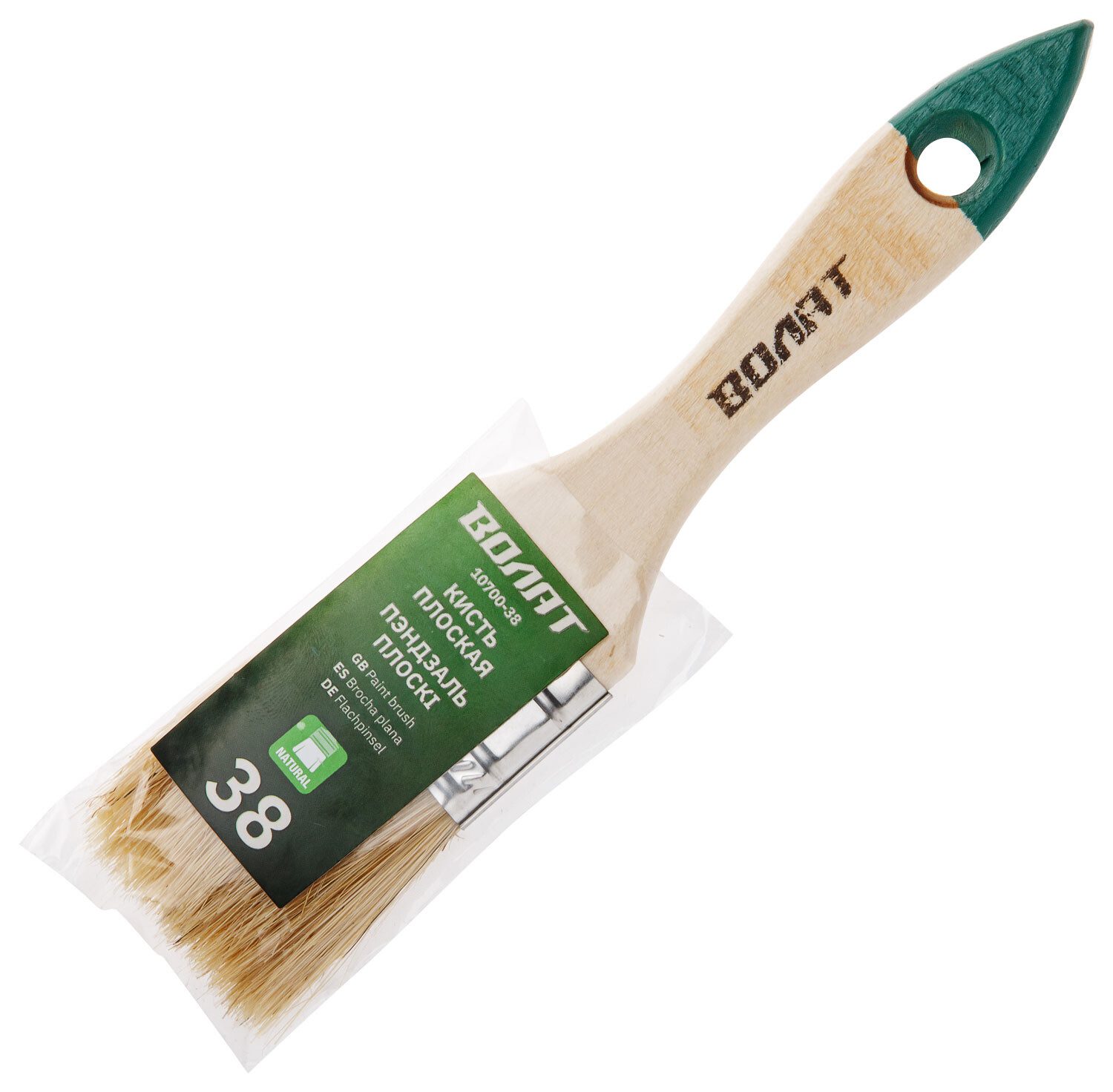Кисть плоская ВОЛАТ 38 мм (10700-38) купить в Мастак Кисть плоская ВОЛАТ 38 мм (10700-38) купить в сети строительных магазинов Мастак