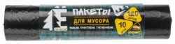 Пакеты для мусора РОМАШКА Е-Ромашка 120 л 10 штук черные (ЕЛР-ВР-120-10/35/Ч) купить в сети строительных магазинов Мастак
