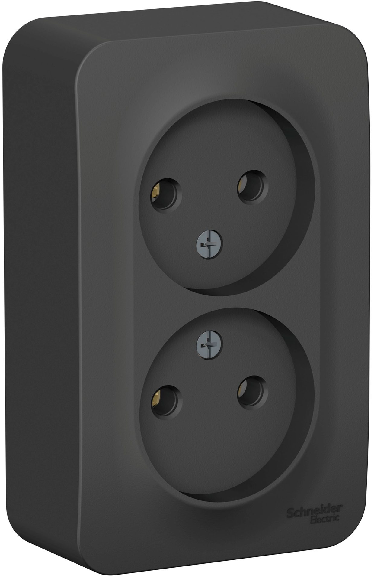 Розетка двойная наружная SCHNEIDER ELECTRIC Blanca антрацит (BLNRA000216) купить в Мастак Розетка двойная наружная SCHNEIDER ELECTRIC Blanca антрацит (BLNRA000216) купить в сети строительных магазинов Мастак