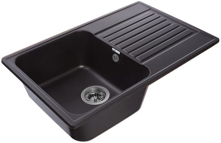 Мойка из искусственного камня GRANFEST Quarz GF-Z78 черный купить в Мастак Мойка из искусственного камня GRANFEST Quarz GF-Z78 черный купить в сети строительных магазинов Мастак