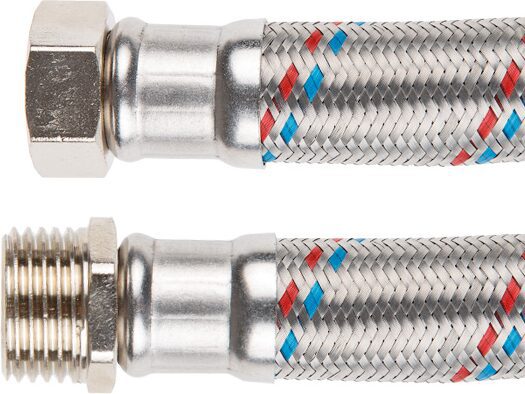 Гибкая подводка для воды гайка 1" - штуцер 1" AV ENGINEERING 40 см (AVE20740) купить в Мастак Гибкая подводка для воды гайка 1" - штуцер 1" AV ENGINEERING 40 см (AVE20740) купить в сети строительных магазинов Мастак