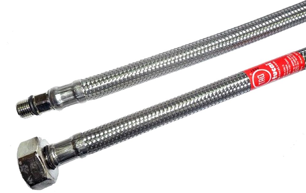 Гибкая подводка для воды к смесителю гайка 1/2" - штуцер М10 короткий L17 120 см TUCAI TAQ GRIF (6100) купить в Мастак Гибкая подводка для воды к смесителю гайка 1/2" - штуцер М10 короткий L17 120 см TUCAI TAQ GRIF (6100) купить в сети строительных магазинов Мастак