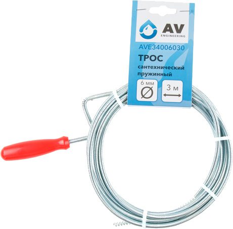 Трос сантехнический пружинный диаметр 6 мм длина 3 м AV ENGINEERING AVE340 (AVE34006030) купить в Мастак Трос сантехнический пружинный диаметр 6 мм длина 3 м AV ENGINEERING AVE340 (AVE34006030) купить в сети строительных магазинов Мастак