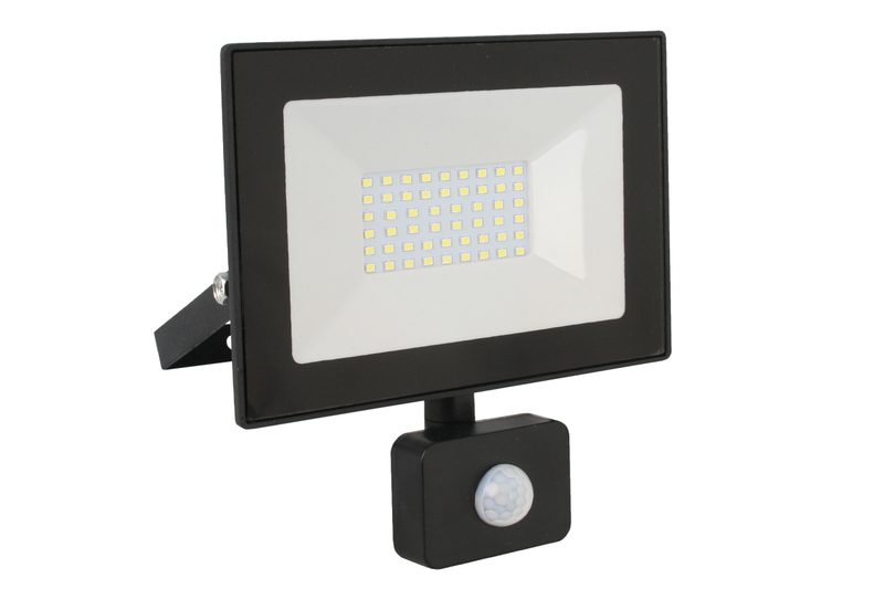 Ultraflash LFL-3002S C02 черный (LED прожектор с датчиком, 30 Вт, 230В, 6500К)