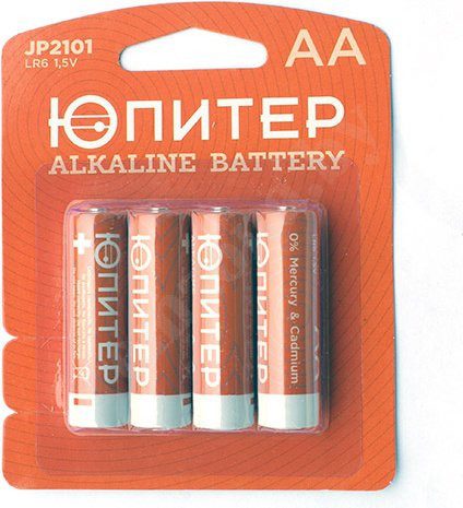 Батарейка АА ЮПИТЕР 1,5 V алкалиновая 4 штуки (JP2101)