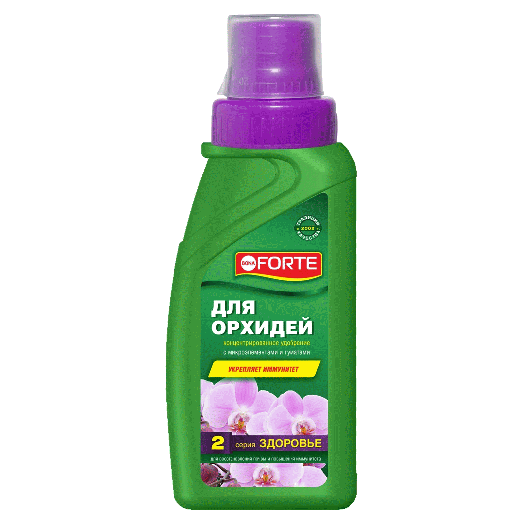 Bona Forte Здоровье Жидкое Органо-Минеральное Удобрение Для Орхидей, Флакон 285 Мл/ 20