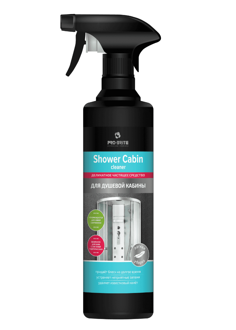 Деликатное чистящее средство для душевой кабины 0.5л Shower Cabin cleaner