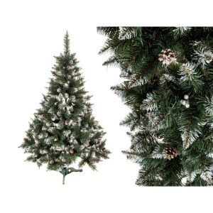 Ель искусственная "СКАЗКА СЕРЕБРИСТАЯ" зеленая с белыми концами 1,80М, ЯШС180