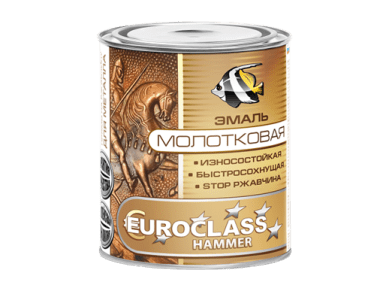 Эмаль декор. "EUROCLASS" с молот. эф. вишнёвая 0,4 кг