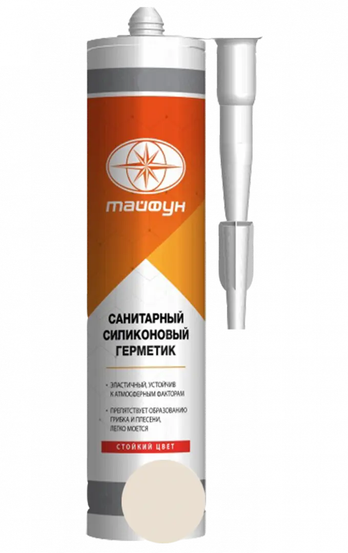 Герметик силиконовый Тайфун 019 светло-бежевый 280мл