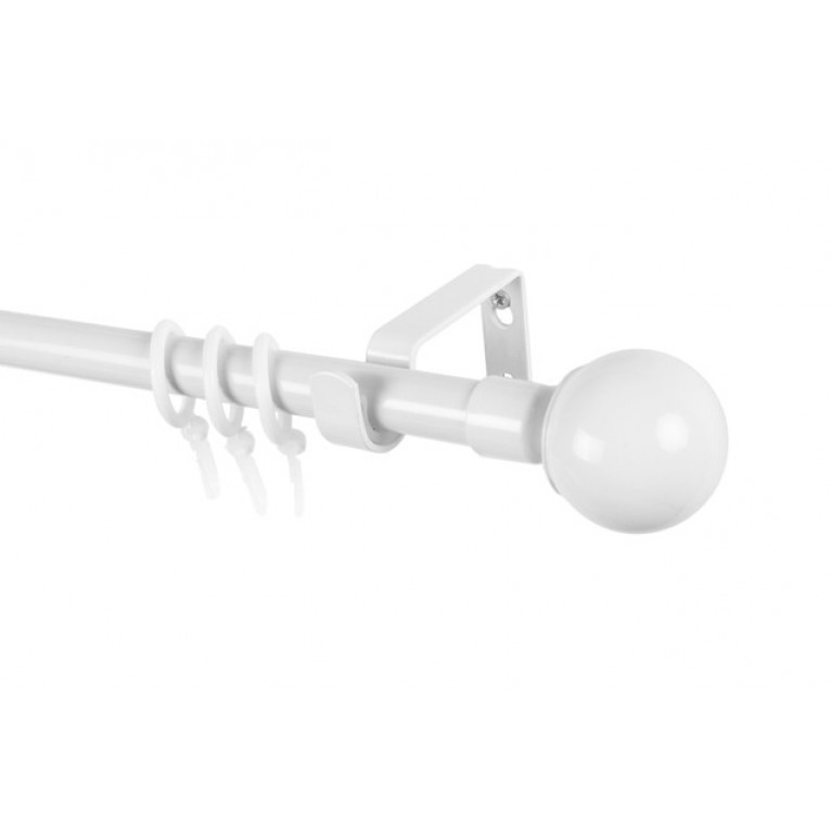 Карниз Лайт Сфера 19мм однорядный 1,6м БЕЛЫЙ ГЛЯНЕЦ