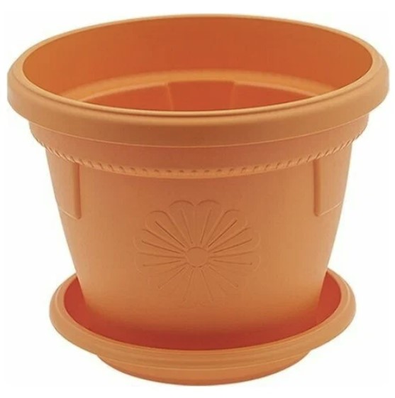 Кашпо с поддоном Gerber (Гербера) d-36 cм, DRINA